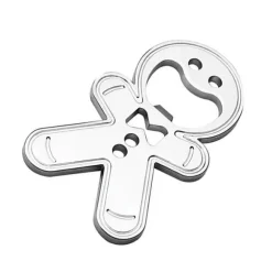 Magnetisk ölflasköppnare Söt pepparkakor i form av zinklegering platt flasköppnare för bartenderkylskåp