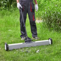 Magnetisk sopmaskin 36 tum med hjul, teleskopiskt pickupverktyg, effektiv städning