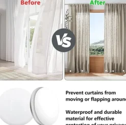 Magnetiska duschdraperivikter, Använd för viktat duschdraperifoder, flaggvikter, undvik att blåsa runt, Arbeta för draperier, bordsduk, flagga (vit) | CDON