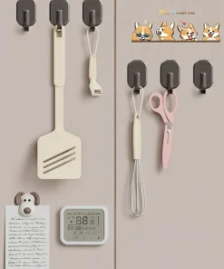 Magnetiska Sidokrokar för Kylskåp, 2 pack