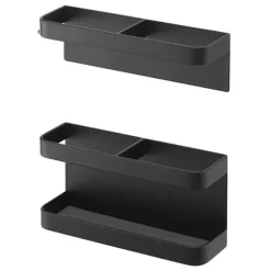 Magnetiskt Paraplyställ Ingen Stansning Höjdjusterande Väggmonterad Paraplyhållare Ställ För Hotellhall Svart