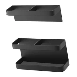 Magnetiskt Paraplyställ Ingen Stansning Höjdjusterande Väggmonterad Paraplyhållare Ställ För Hotellhall Svart