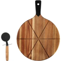 Maku Pizzaset Med Bricka Och Skärare