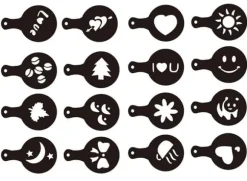 Mallar för dekoration av kaffe och desserter, 16 st