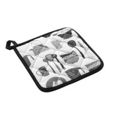 Manik 19x19 cm - Tryckt köksredskap - Vit