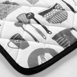 Manik 19x19 cm - Tryckt köksredskap - Vit