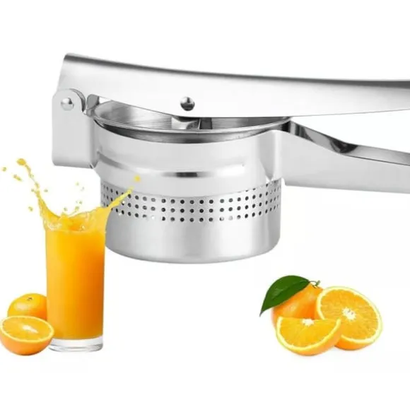 Manuell fruktjuicer i rostfritt stål - Handpressextraktor för färsk frukt- och grönsaksjuice