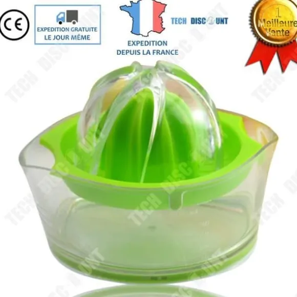 Manuell fruktpress - TD® - Mini - Grön - Plast PS + PP - Rutschsäker