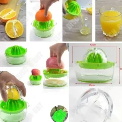 Manuell fruktpress - TD® - Mini - Grön - Plast PS + PP - Rutschsäker