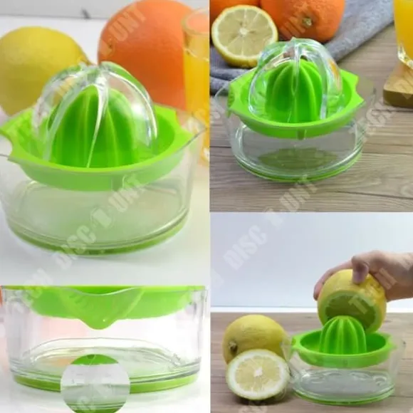 Manuell fruktpress - TD® - Mini - Grön - Plast PS + PP - Rutschsäker