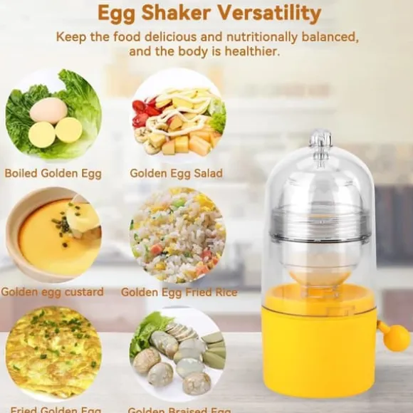 Manuell äggskakare, äggvisp, manuell äggvisp, gyllene äggtillverkare, äggul- och äggvitemixer, äggvisp, äggvite- och äggulemixer för att göra hårdkok | CDON