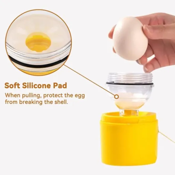 Manuell äggskakare, äggvisp, manuell äggvisp, gyllene äggtillverkare, äggul- och äggvitemixer, äggvisp, äggvite- och äggulemixer för att göra hårdkok | CDON