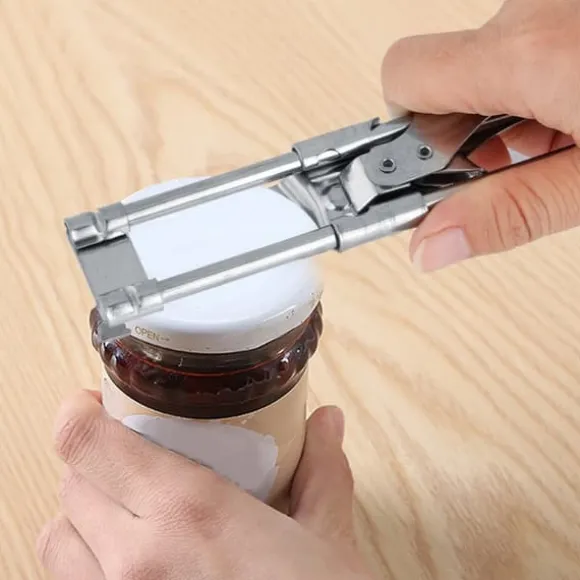 Manuell konservöppnare i rostfritt stål - Easy Grip köksredskap