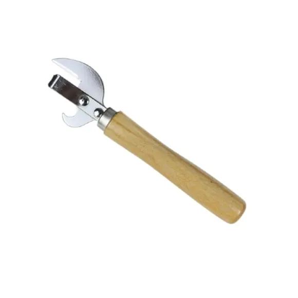 Manuell konservöppnare med trähandtag - Multifunktionellt köksredskap för enkel öppning