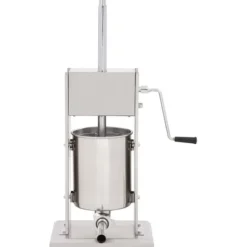 Manuell korvstoppare 10 L i rostfritt stål - Perfekt för både hemmabruk och professionellt | Färg: Silver | Storlek: 10 L