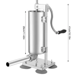 Manuell Korvstoppare, 3L Kapacitet, Rostfritt Stål Konstruktion,Silver