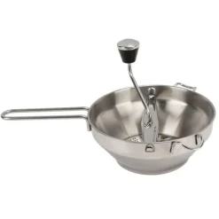 Manuell matkvarn i rostfritt stål för mosning av sylt, grönsaker, frukt, potatis och vitlök