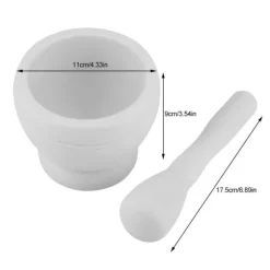 Manuell Plast Vitlökskvarn Kryddor Örter Mortelstöt Set Malningsskål Köksverktyg (#3)