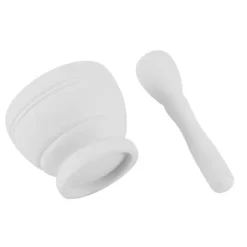 Manuell Plast Vitlökskvarn Kryddor Örter Mortelstöt Set Malningsskål Köksverktyg (#3)