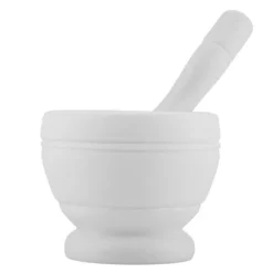 Manuell Plast Vitlökskvarn Kryddor Örter Mortelstöt Set Malningsskål Köksverktyg (#3)