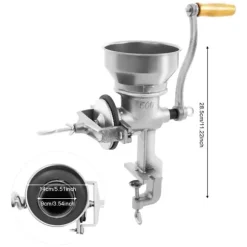 Manuell Spannmålskvarn - Handvevad Kornkvarn - För Vete Majs Nötter - Metall - För Hemmet - Silver