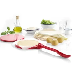 Manuell tortillapress 250mm röd Hendi 513033