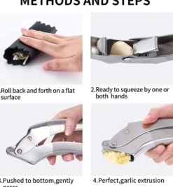 Manuell Vitlökspress i Rostfritt Stål