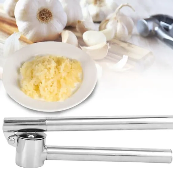 Manuell vitlökspress i rostfritt stål Köttfärspress Hushållsredskap