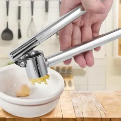 Manuell vitlökspress i rostfritt stål Köttfärspress Hushållsredskap