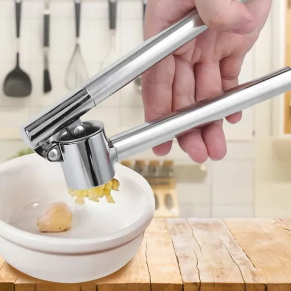 Manuell vitlökspress i rostfritt stål Köttfärspress Hushållsredskap