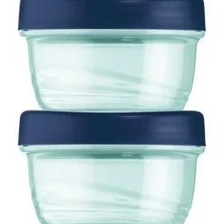 Maped Picnik Origins - Set med 2 såsgrytor - Perfekt läckagesäkra - Enkel rengöring - 40ml - Blå