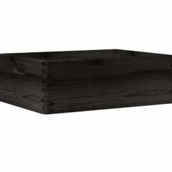 Massiv trälåda med handtag - Förvaring och inredning | Färg: Svart | Storlek: 40x30x13 cm