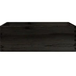 Massiv trälåda med handtag - Förvaring och inredning | Färg: Svart | Storlek: 40x30x13 cm