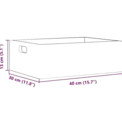 Massiv trälåda med handtag - Förvaring och inredning | Färg: Svart | Storlek: 40x30x13 cm