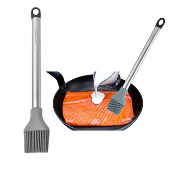 Masterpan Ergonomisk Silikon Rostfritt Stål Köksborste