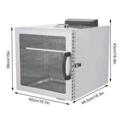 Matavtorkare, 10-lagers kapacitet, rostfri stål konstruktion,Ljusgrå