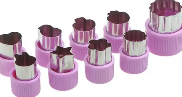 Matdekoration Söt Shaper Hållbar Köksverktyg Skärform 9-Delat Set Kak Skär Grönsaker och Frukt DIY Skärset