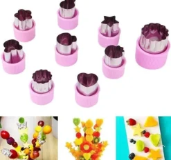 Matdekoration Söt Shaper Hållbar Köksverktyg Skärform 9-Delat Set Kak Skär Grönsaker och Frukt DIY Skärset