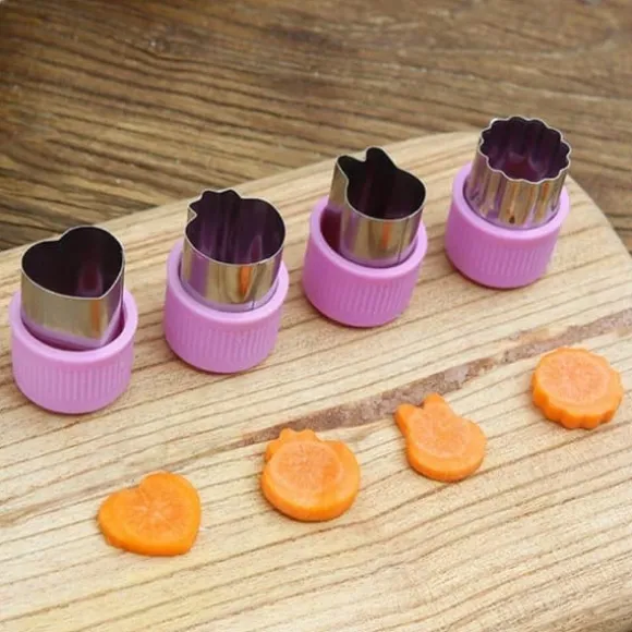 Matdekoration Söt Shaper Hållbar Köksverktyg Skärform 9-Delat Set Kak Skär Grönsaker och Frukt DIY Skärset