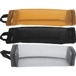 Matkassehållare Stor kapacitet Slitstark polyester Transparent utrymmesbesparande papperskorgshållare för hemkök Gul