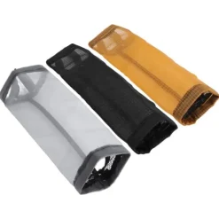 Matkassehållare Stor kapacitet Slitstark polyester Transparent utrymmesbesparande papperskorgshållare för hemkök Gul