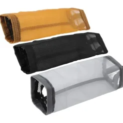 Matkassehållare Stor kapacitet Slitstark polyester Transparent utrymmesbesparande papperskorgshållare för hemkök Gul