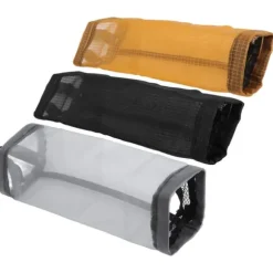 Matkassehållare Stor kapacitet Slitstark polyester Transparent utrymmesbesparande papperskorgshållare för hemkök Gul