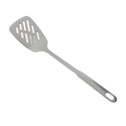 Matlagningssked Rostsäker Smidigt 304 rostfritt stålspatel Halkbeständigt handtag Matlagningssked för hemköksstål (med hål)
