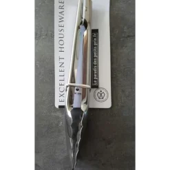 Mattång - Rostfritt stål - 24 cm - Låsningssystem - Perfekt för sallad och kött - Nyhet