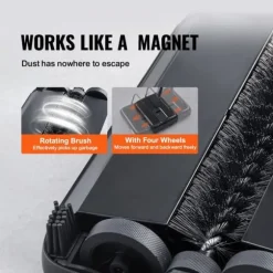 Mattsopmaskin, 7,87 tum sopbanor, manuell golvsopmaskin, 300 ml soptunna för hemmakontor, rengör damm och husdjurshår.