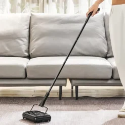 Mattsopmaskin, 7,87 tum sopbanor, manuell golvsopmaskin, 300 ml soptunna för hemmakontor, rengör damm och husdjurshår.