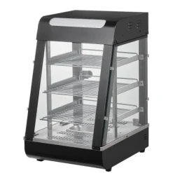 Matvarmhållare, 3-nivåer, 38,5x47x64 cm, rostfritt stål