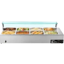 Matvärmare, Elektrisk rostfri stålångare 143x57x38,5 cm, Silver