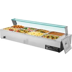 Matvärmare, Elektrisk rostfri stålångare 143x57x38,5 cm, Silver